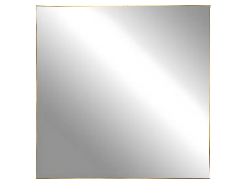 Jersey - Miroir carré en métal 60x60cm - Laiton