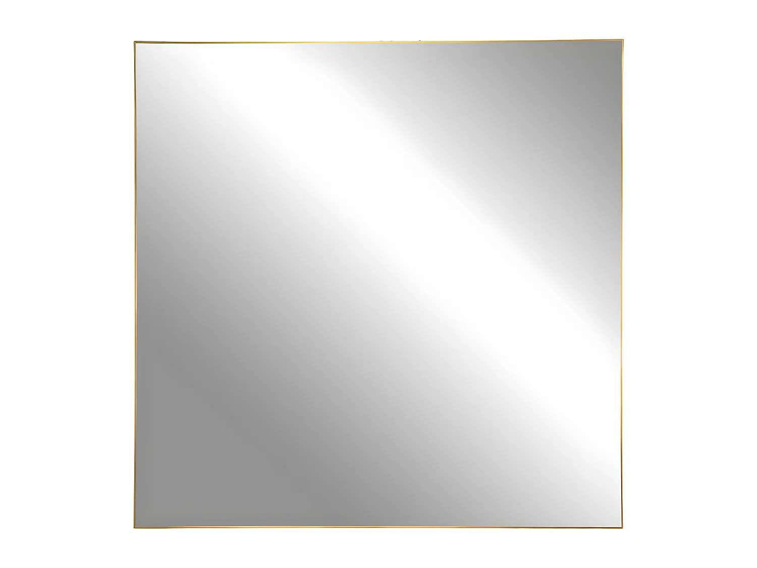 Vierkante spiegel in messinglook staal 60x60 cm