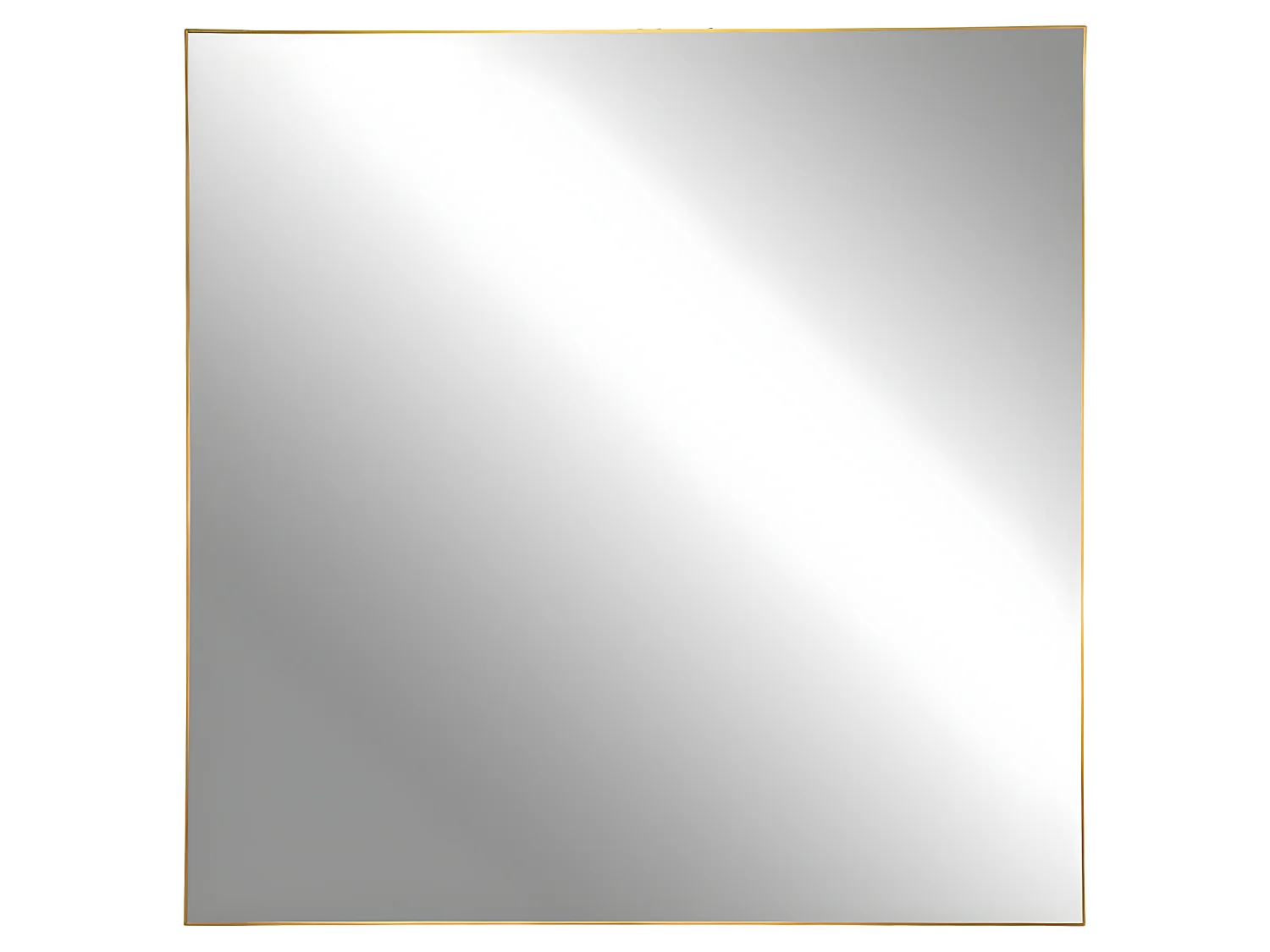 Jersey - Miroir carré en métal 60x60cm - Laiton