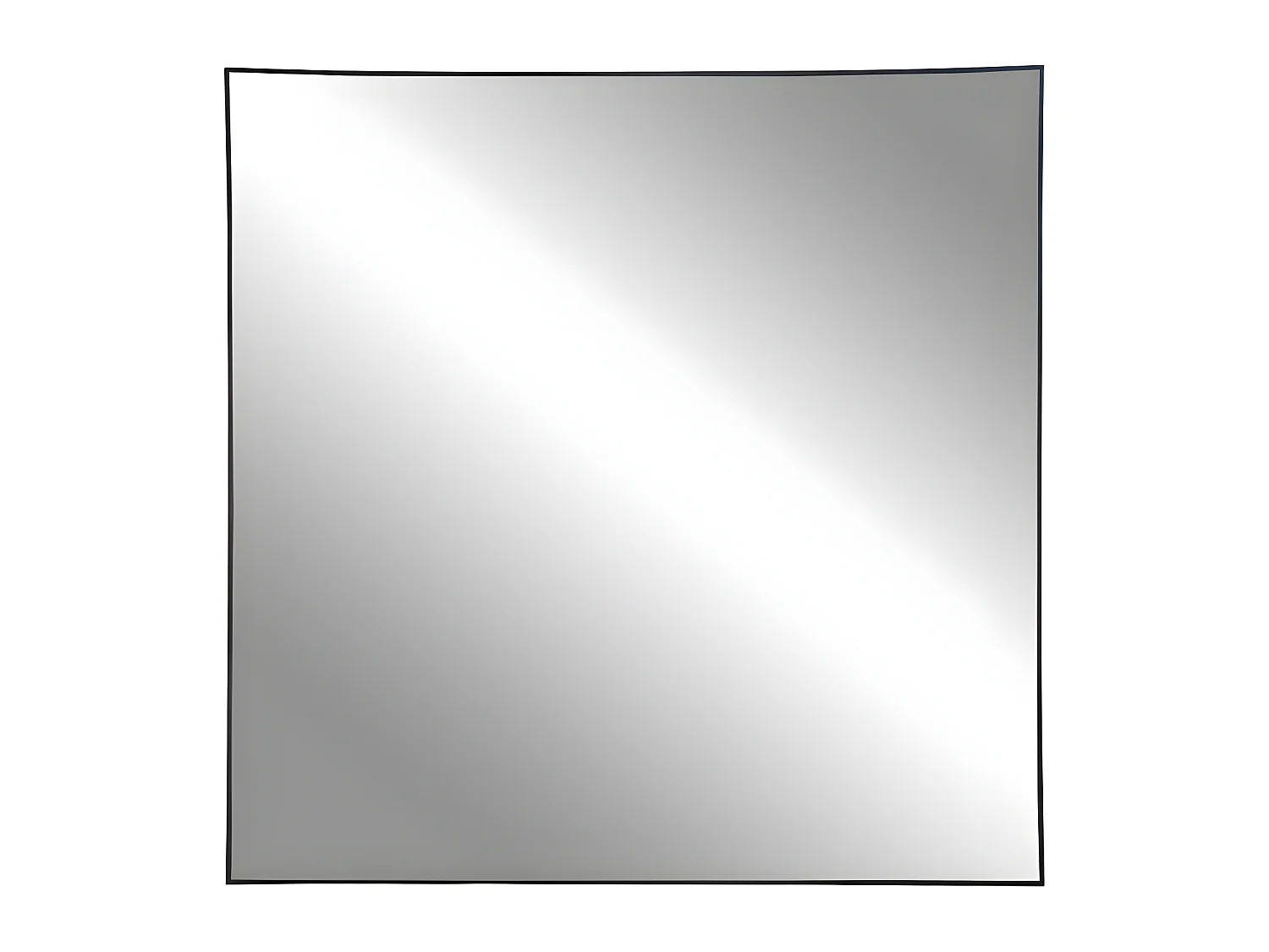 Jersey - Miroir carré en métal 60x60cm : Couleur - Noir
