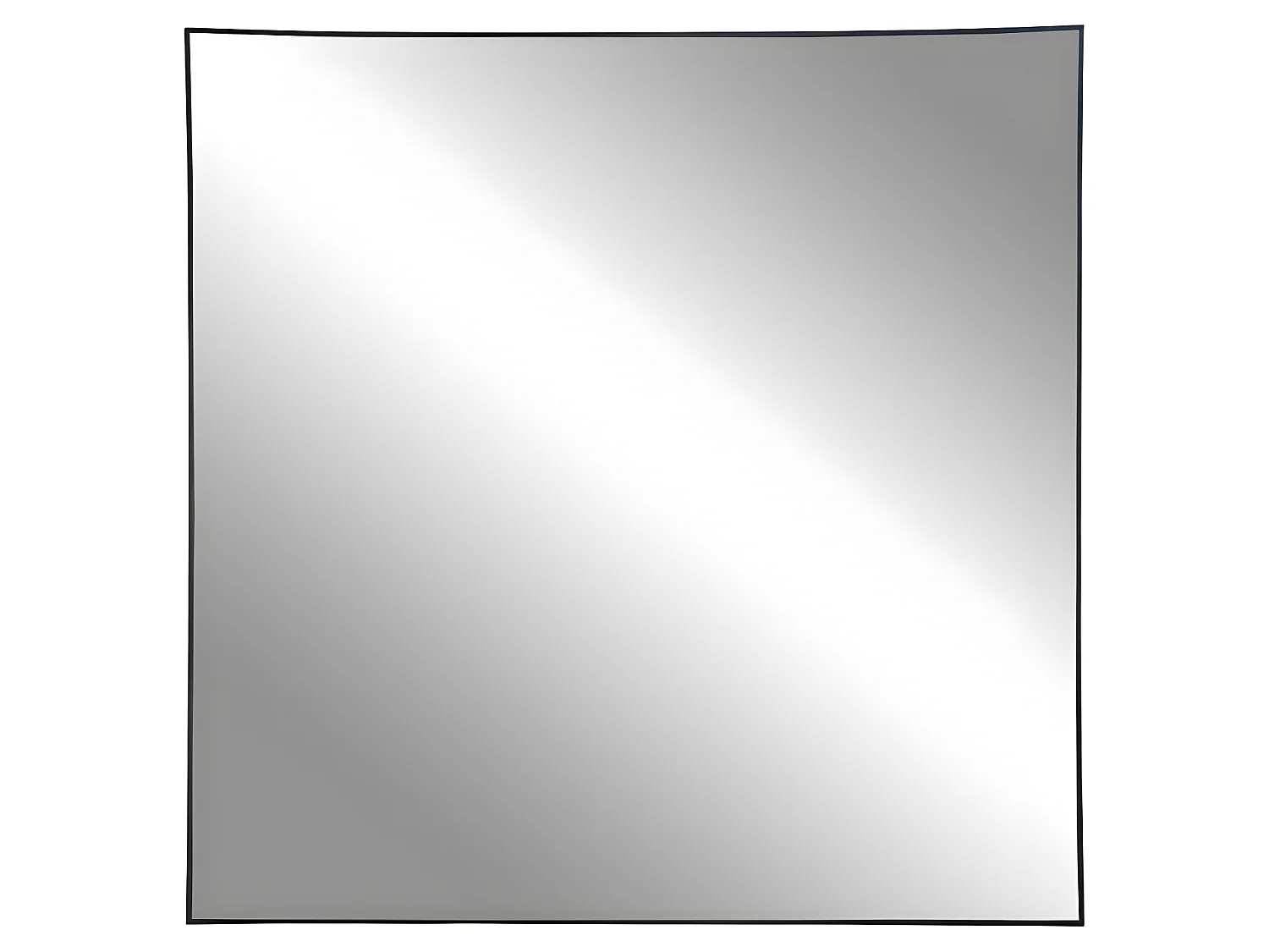 Jersey - Miroir carré en métal 60x60cm : Couleur - Noir