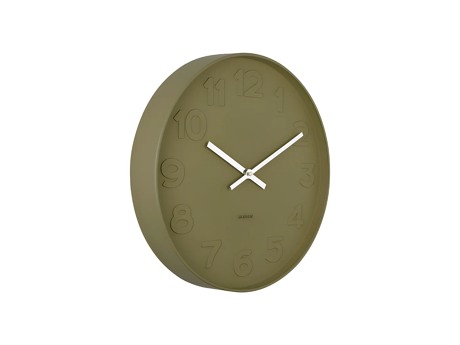 Zegar ścienny Mr. Green Numbers - Moss green - Ø37,5cm