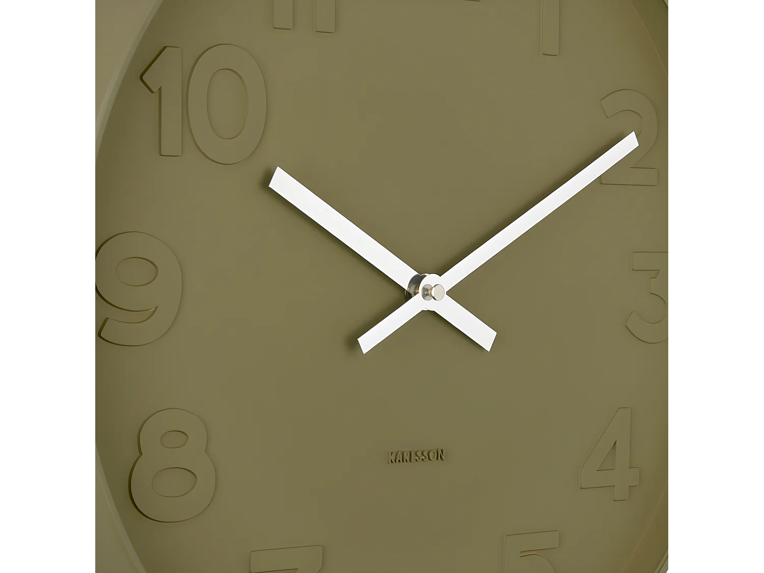 Zegar ścienny Mr. Green Numbers - Moss green - Ø37,5cm