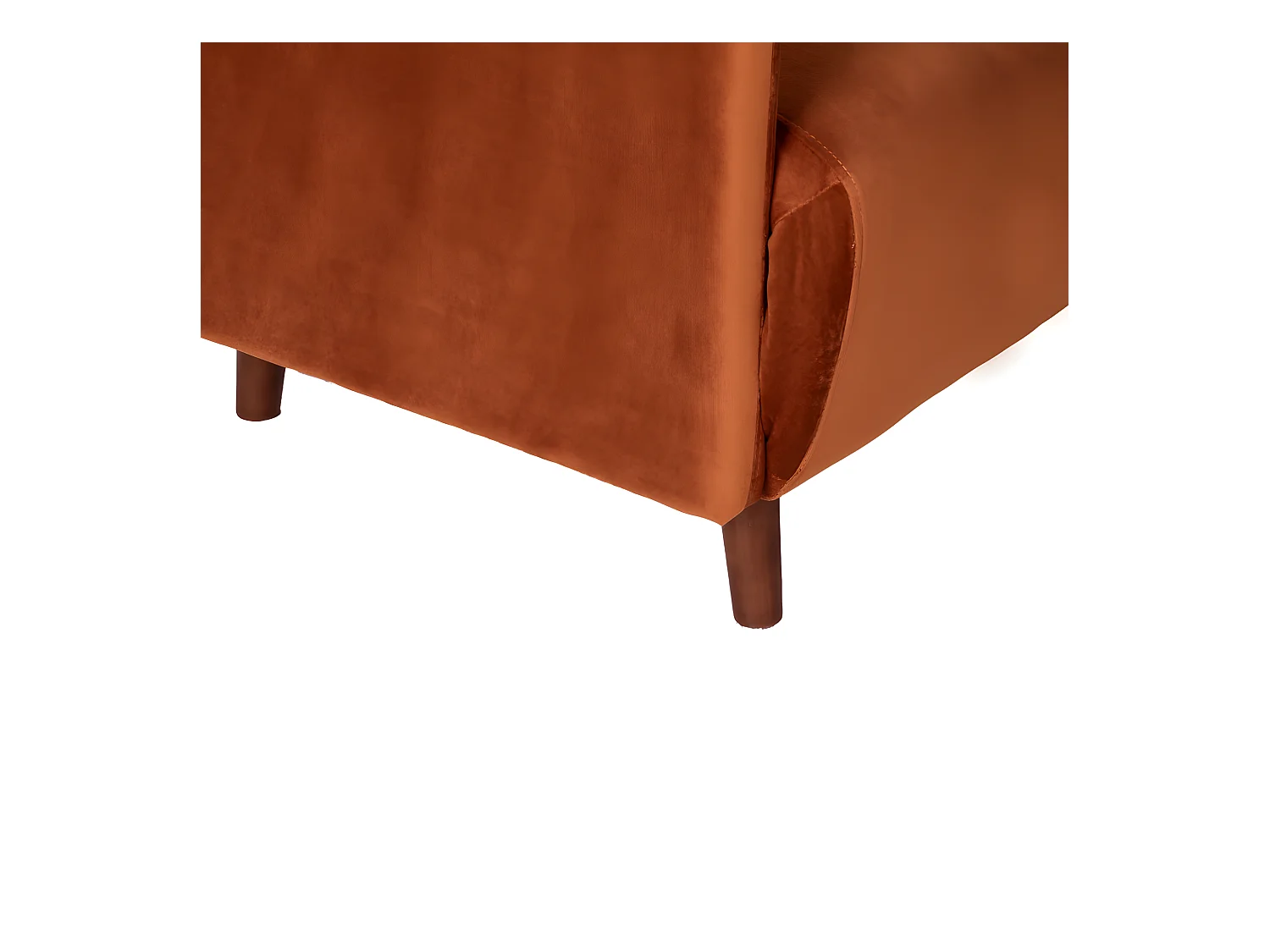 Belushi - Fauteuil convertible en velours - Rouille