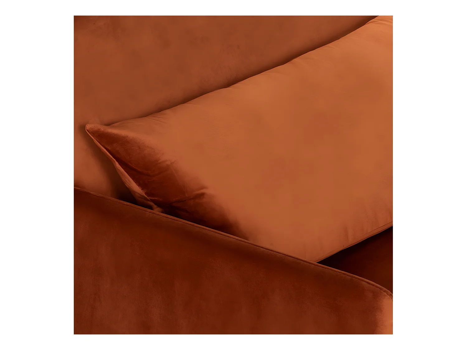 Belushi - Fauteuil convertible en velours - Rouille