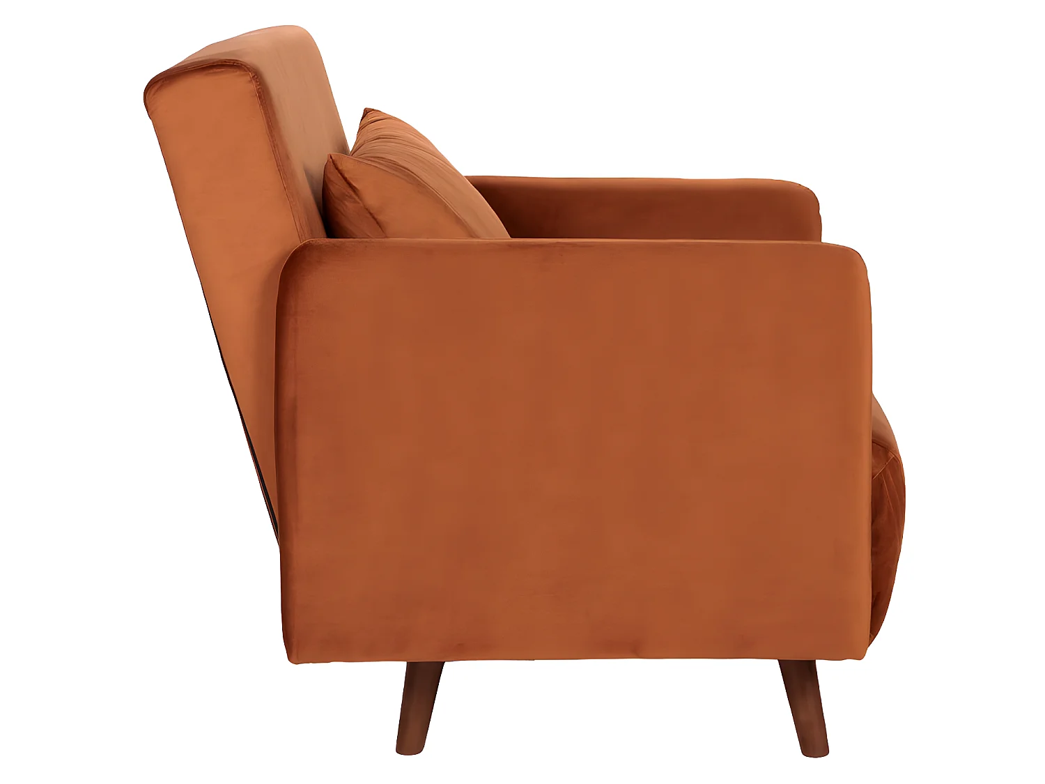 Belushi - Fauteuil convertible en velours - Rouille