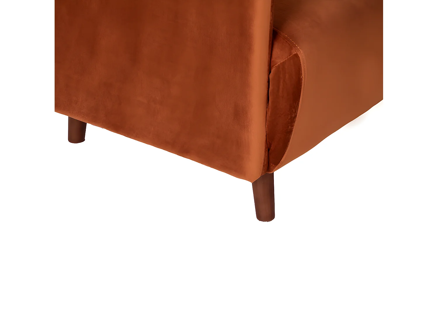 Belushi - Fauteuil convertible en velours - Rouille