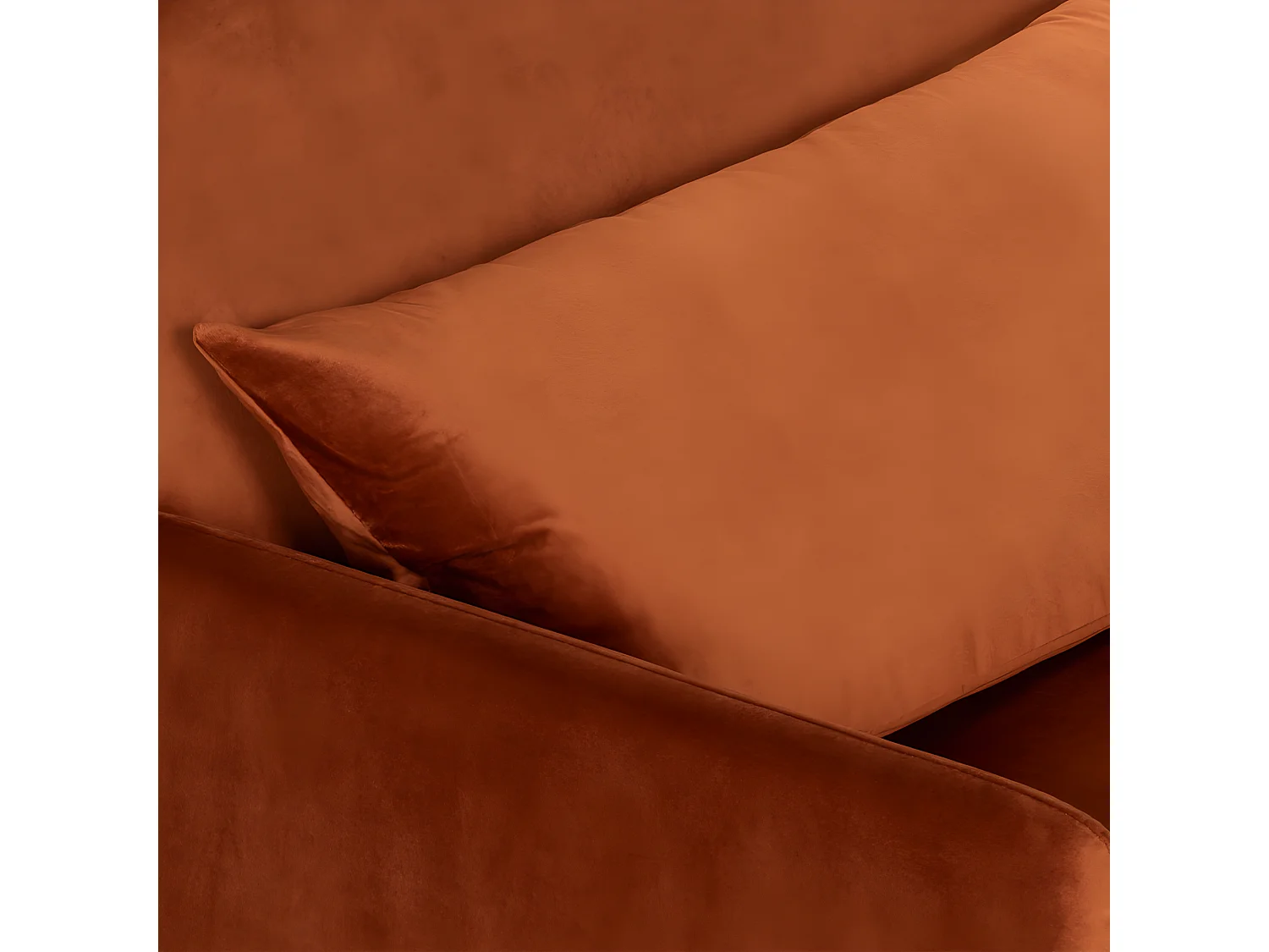 Belushi - Fauteuil convertible en velours - Rouille