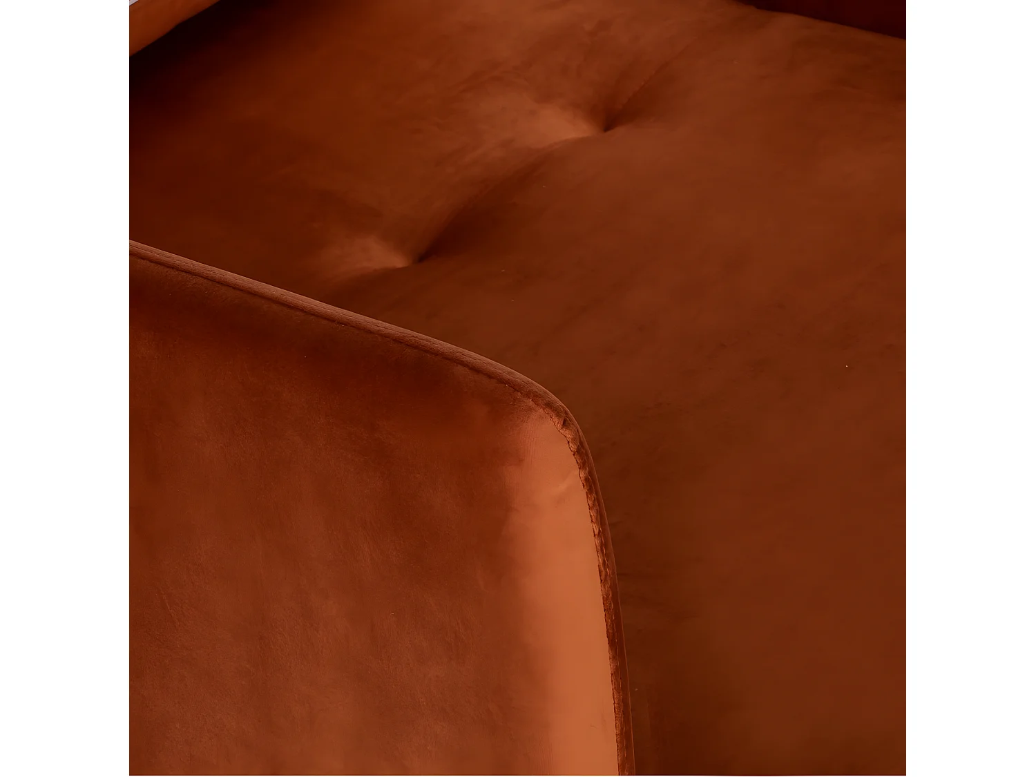 Belushi - Fauteuil convertible en velours - Rouille