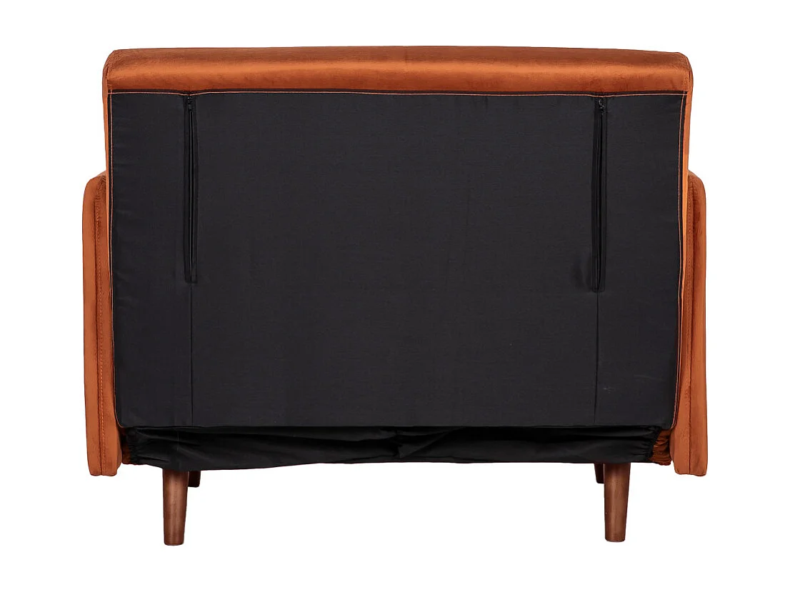 Belushi - Fauteuil convertible en velours - Rouille