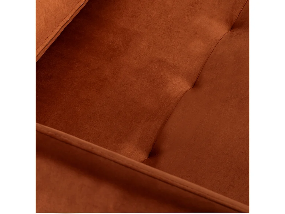 Belushi - Fauteuil convertible en velours - Rouille