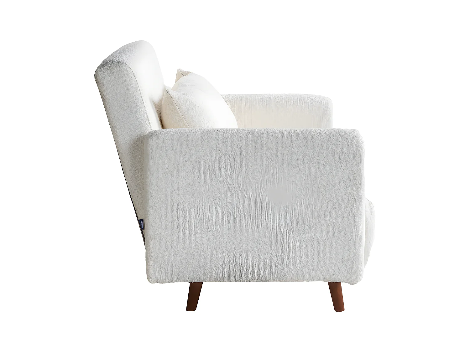 Belushi - Fauteuil convertible en tissu bouclette - Écru