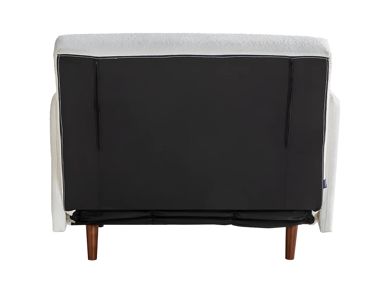 Belushi - Fauteuil convertible en tissu bouclette - Écru