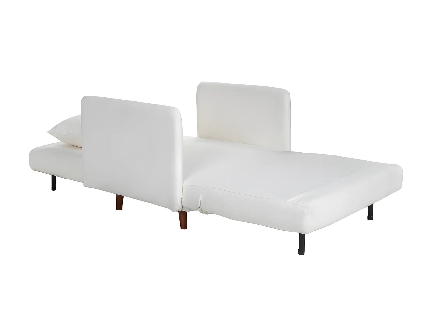 Belushi - Fauteuil convertible en tissu bouclette - Écru