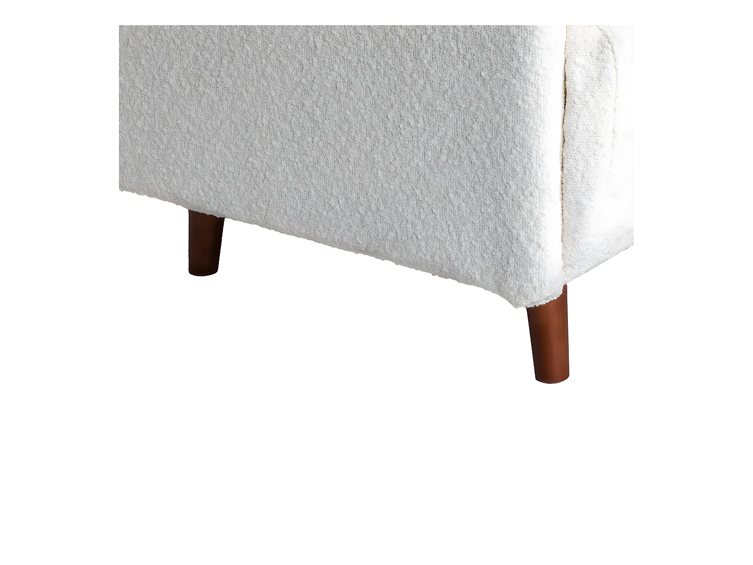 Belushi - Fauteuil convertible en tissu bouclette - Écru