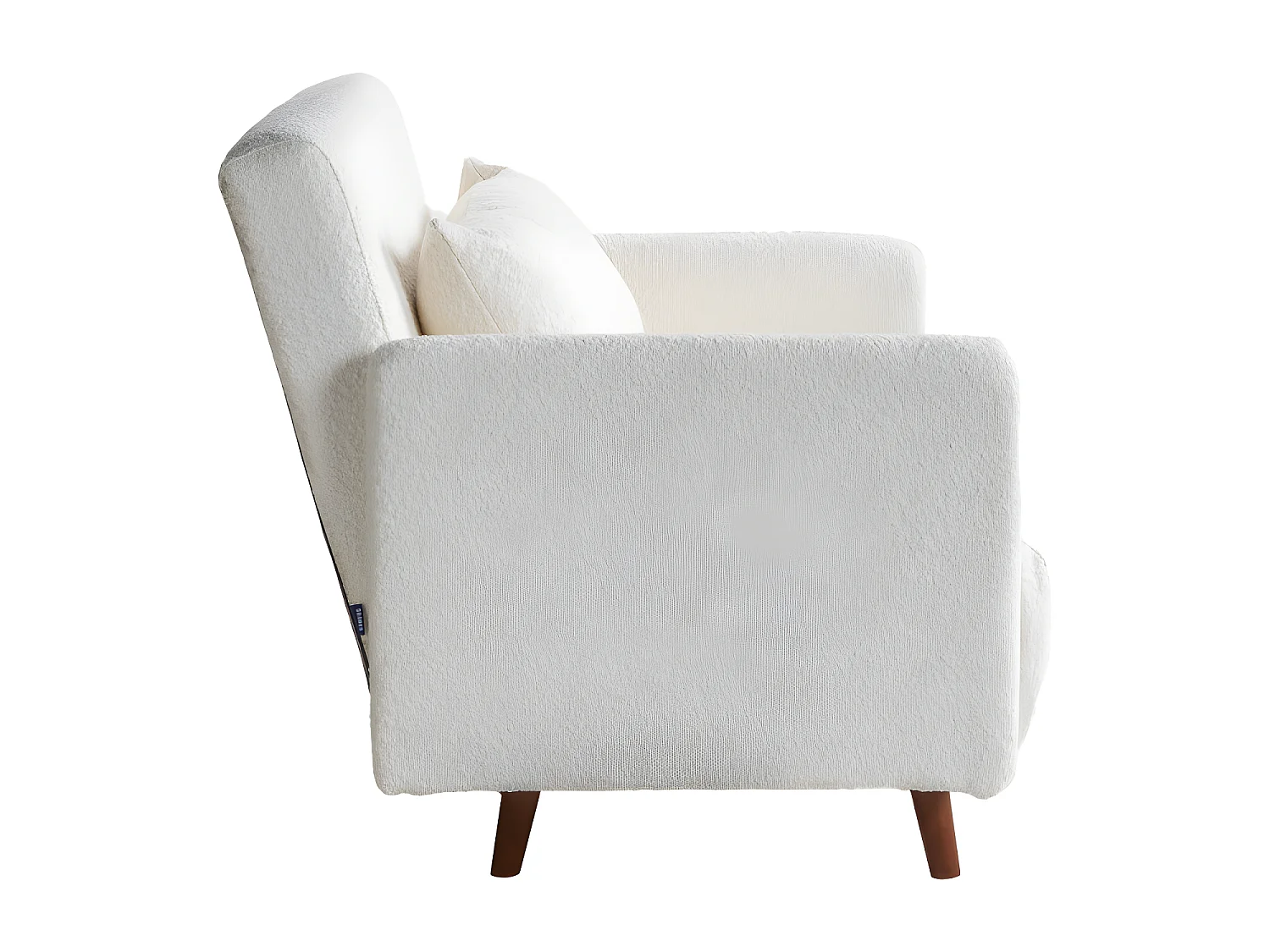 Belushi - Fauteuil convertible en tissu bouclette - Écru
