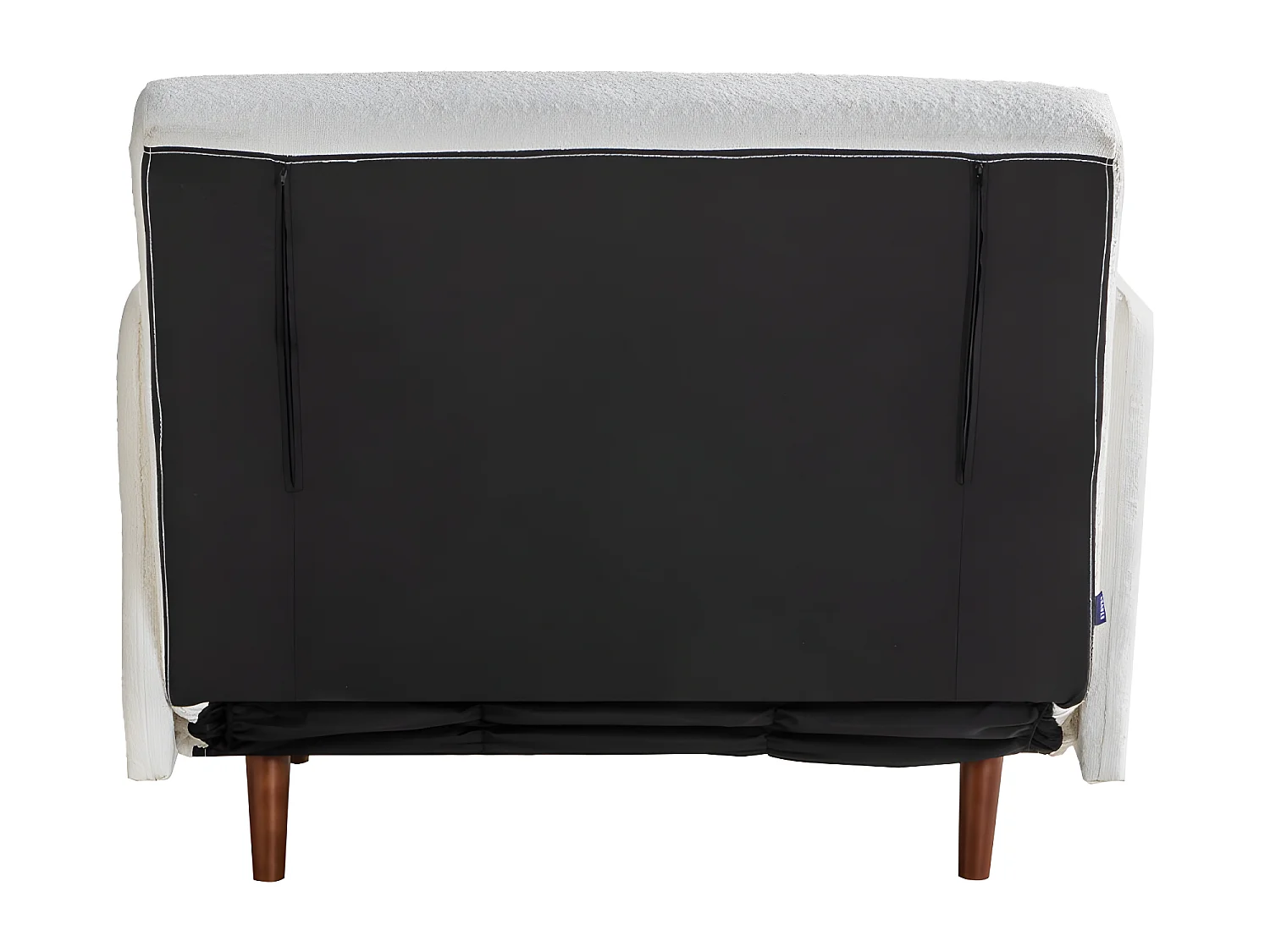 Belushi - Fauteuil convertible en tissu bouclette - Écru