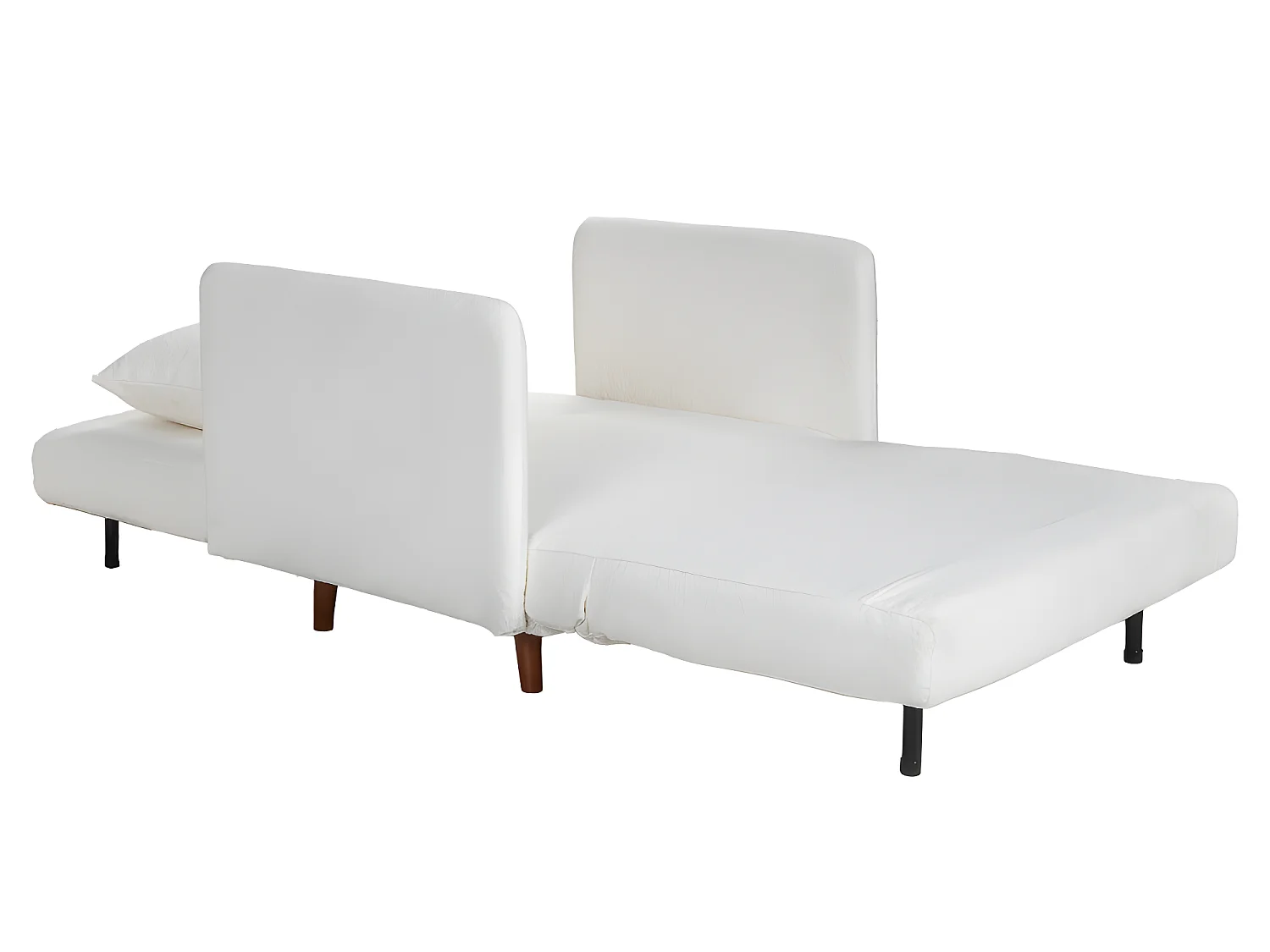 Belushi - Fauteuil convertible en tissu bouclette - Écru