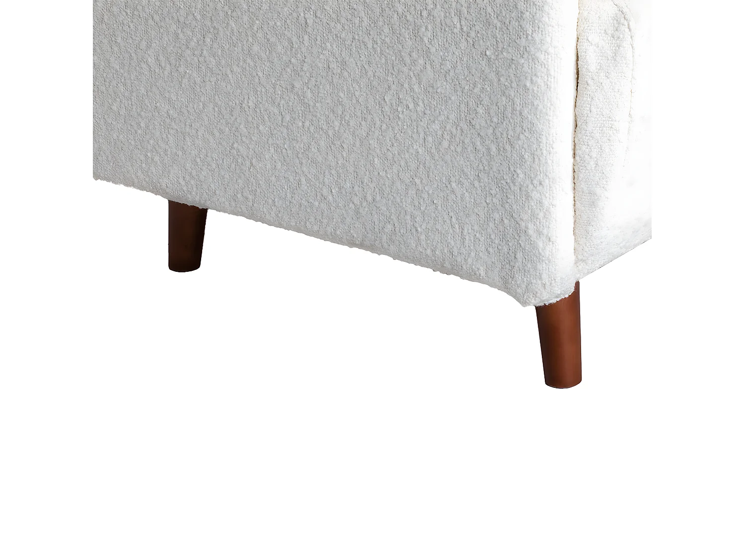 Belushi - Fauteuil convertible en tissu bouclette - Écru