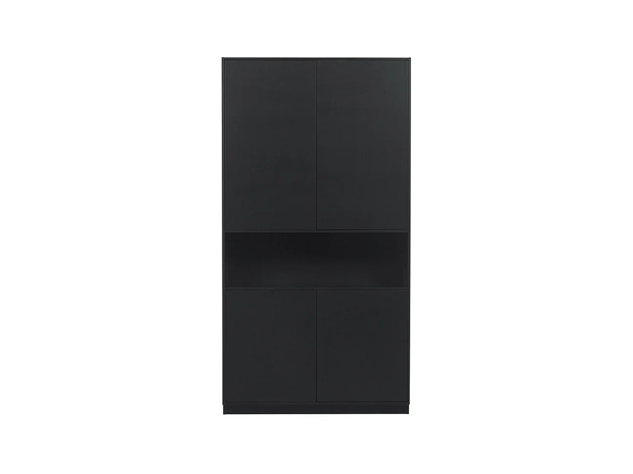 Finca - Meuble de rangement en bois massif de pin L110cm - Noir