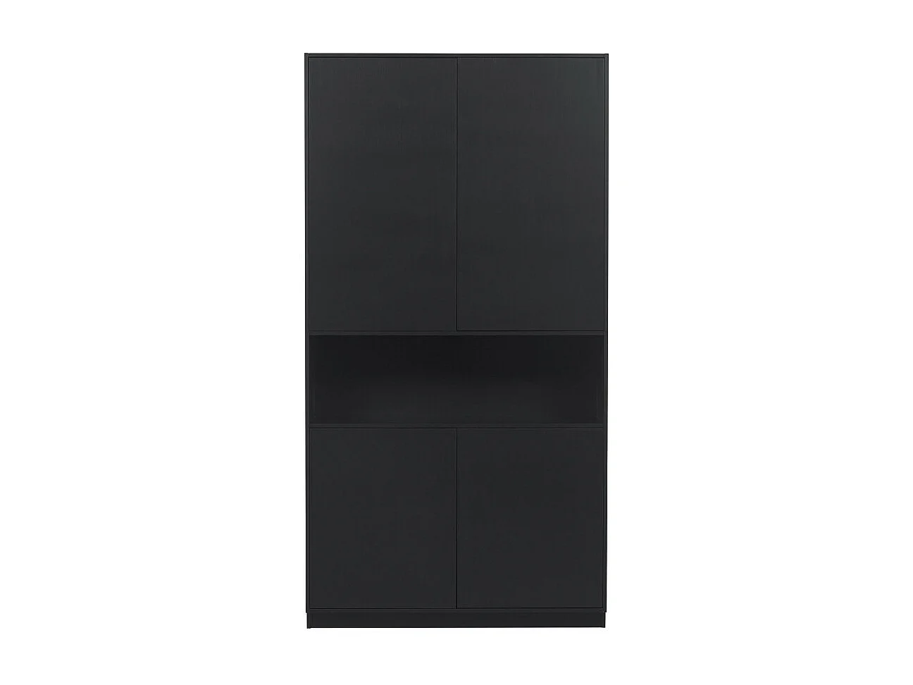 Finca - Meuble de rangement en bois massif de pin L110cm - Noir