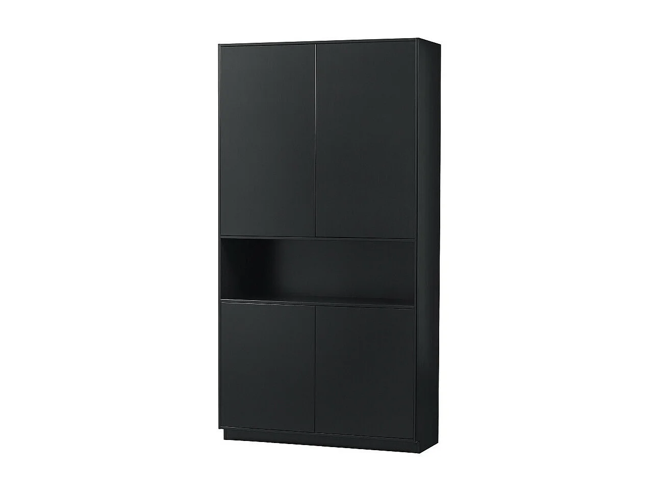 Finca - Meuble de rangement en bois massif de pin L110cm - Noir