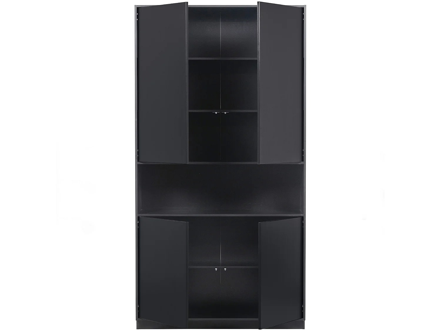 Finca - Meuble de rangement en bois massif de pin L110cm - Noir