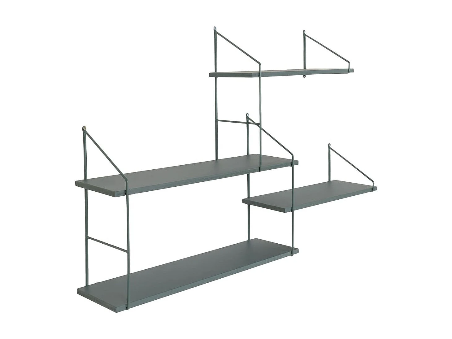 Étagère Tess Bois et acier Vert