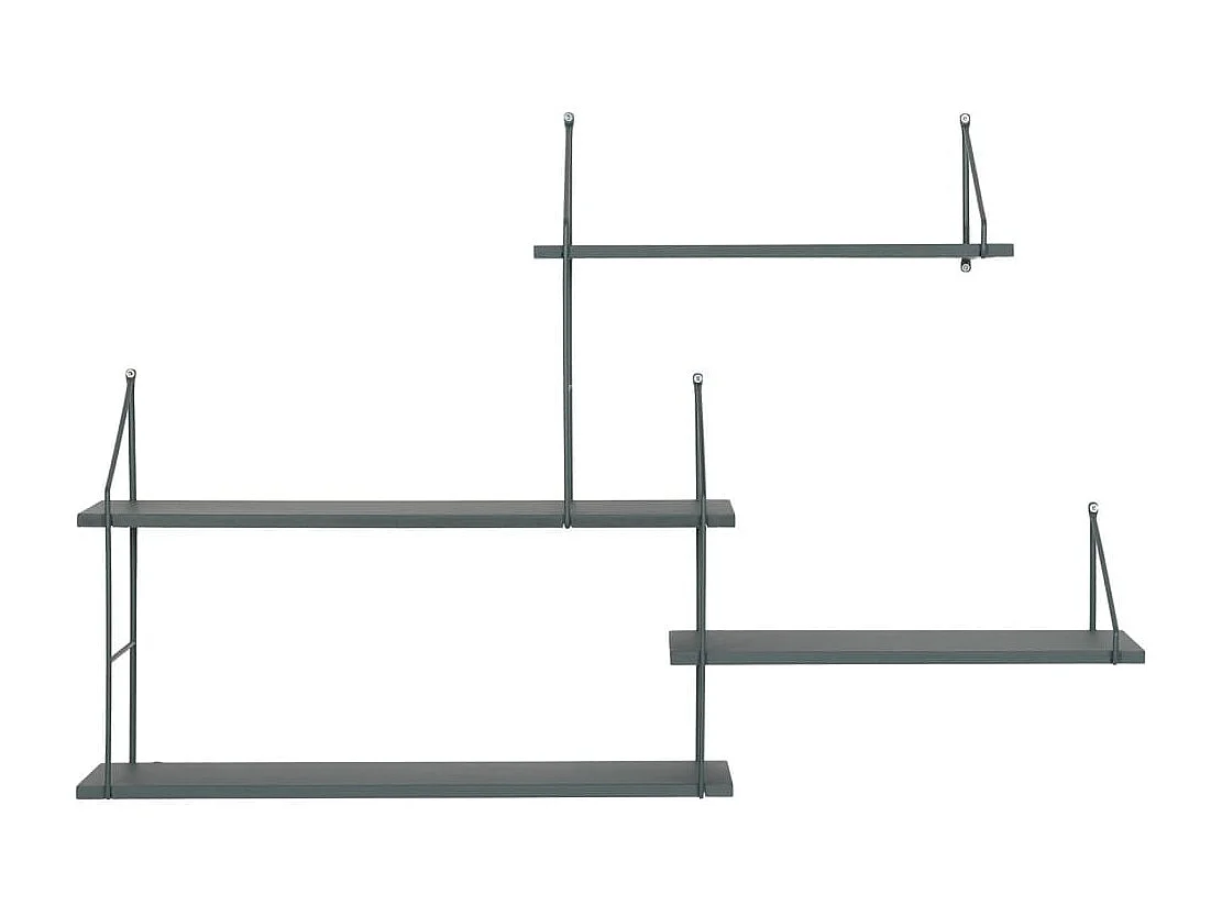 Étagère Tess Bois et acier Vert