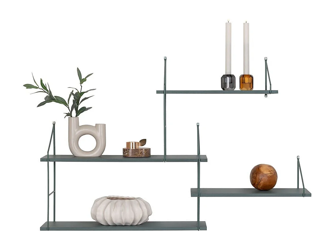 Étagère Tess Bois et acier Vert