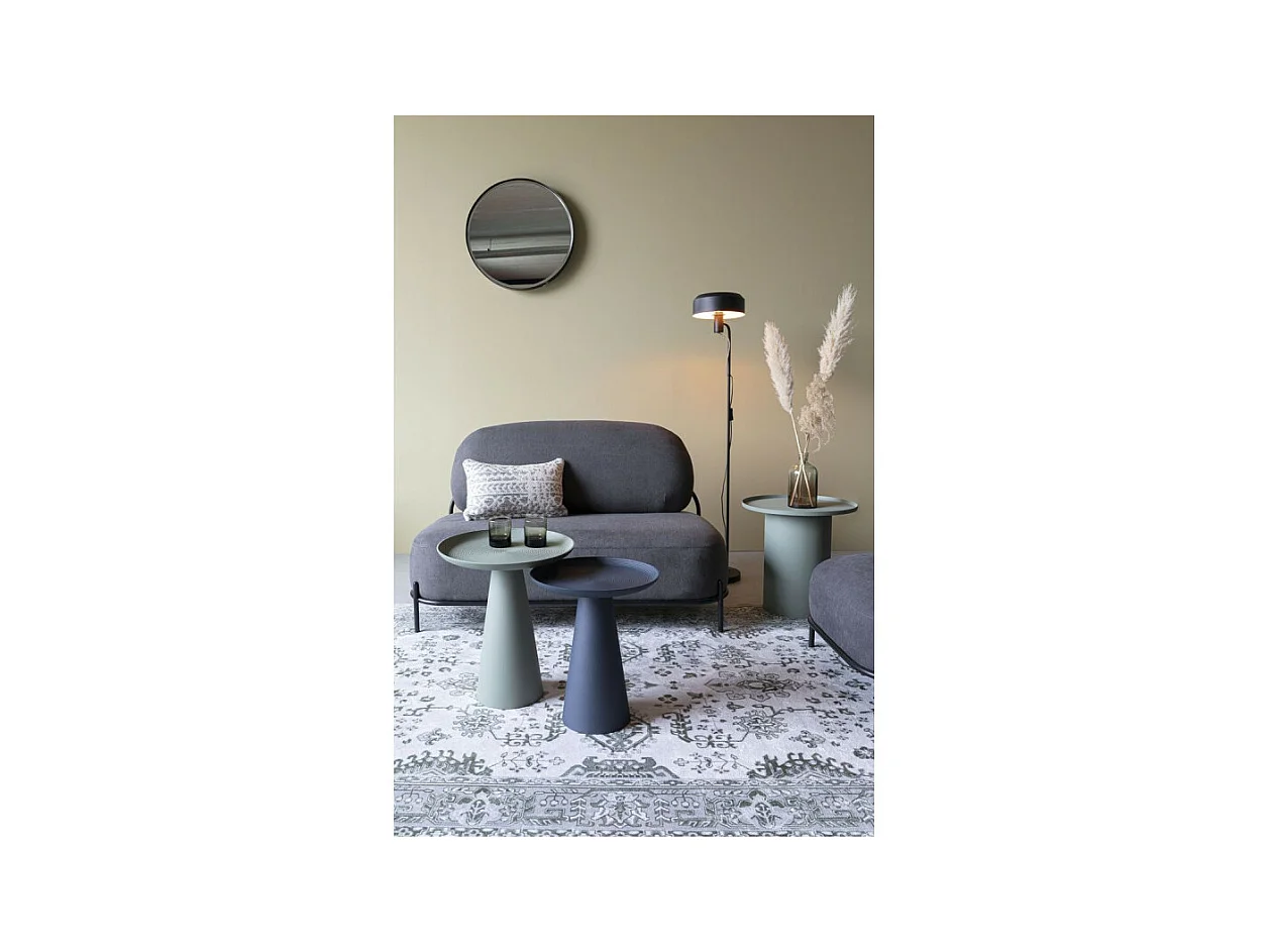 Ringar - Table d'appoint ronde en aluminium ø34,5cm - Bleu