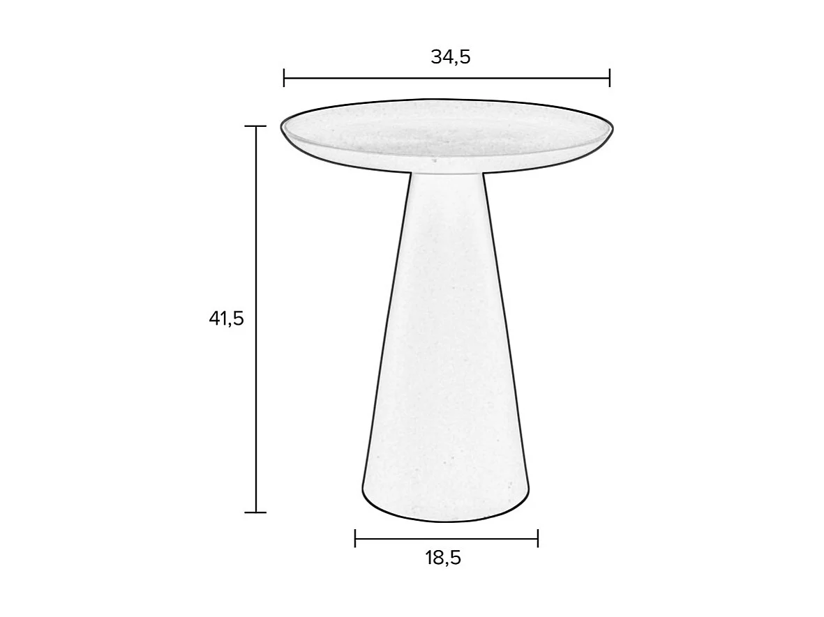 Ringar - Table d'appoint ronde en aluminium ø34,5cm - Bleu