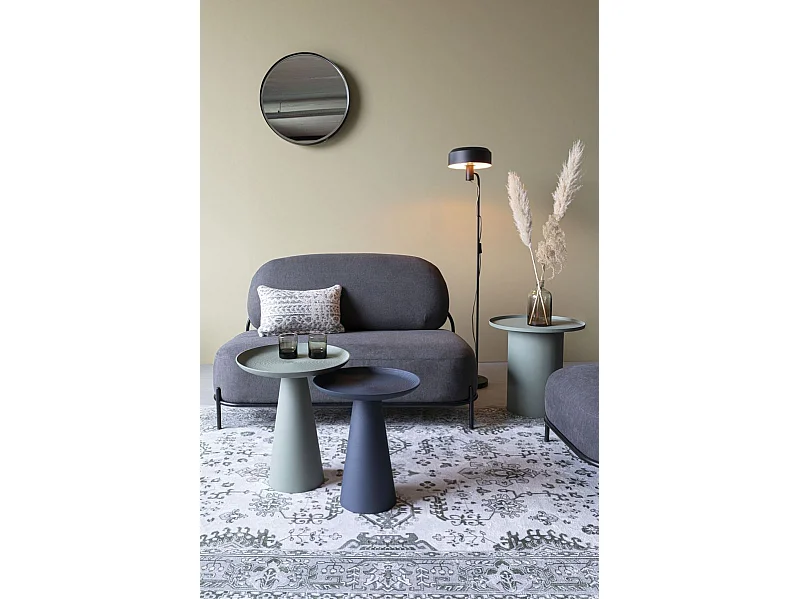 Ringar - Table d'appoint ronde en aluminium ø34,5cm - Bleu