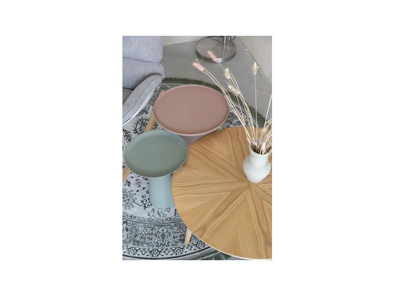 Ringar - Table d'appoint ronde en aluminium ø34,5cm - Rose