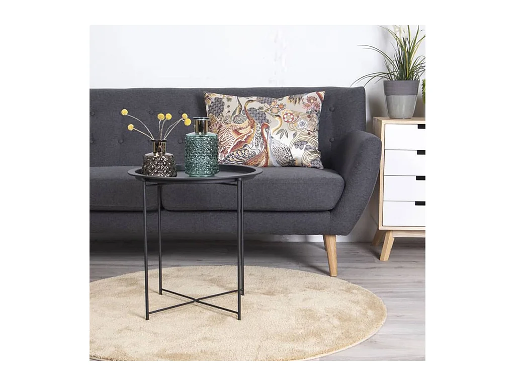 Table d'appoint Anne 47 cm Rond Noir