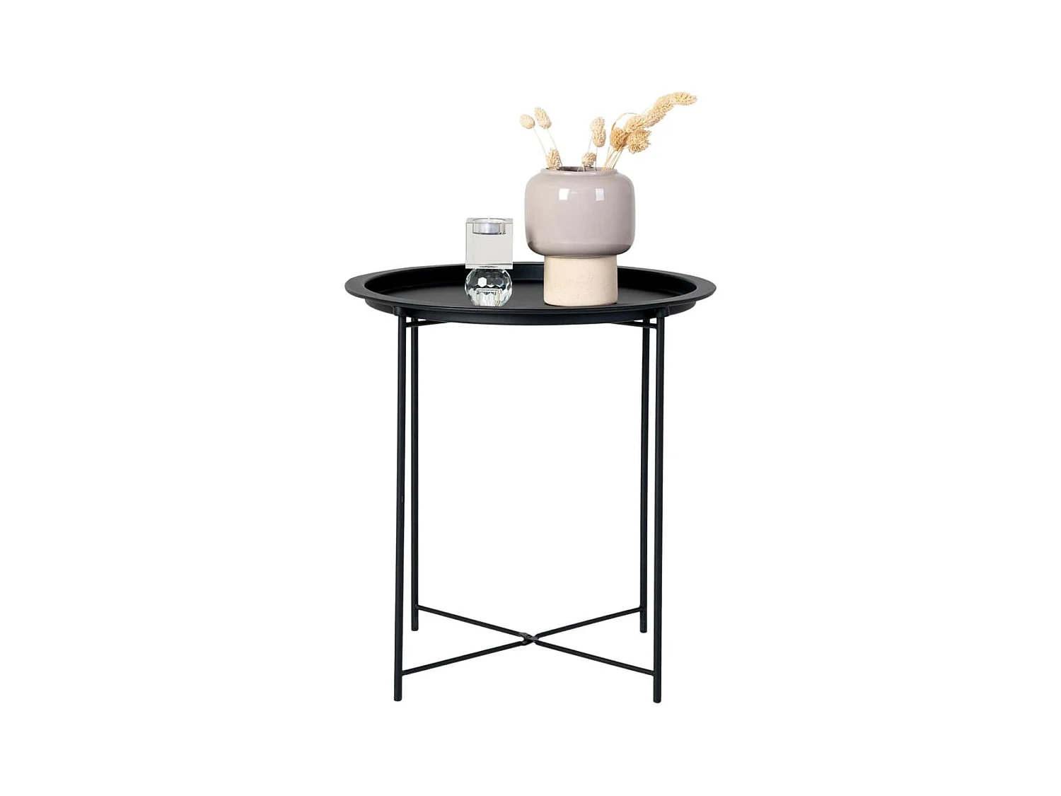 Table d'appoint Anne 47 cm Rond Noir