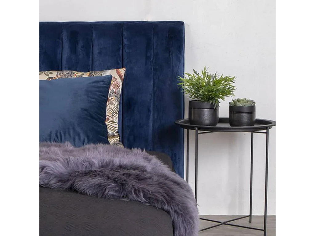 House Nordic Mesa auxiliar redonda Anne negra 47 cm