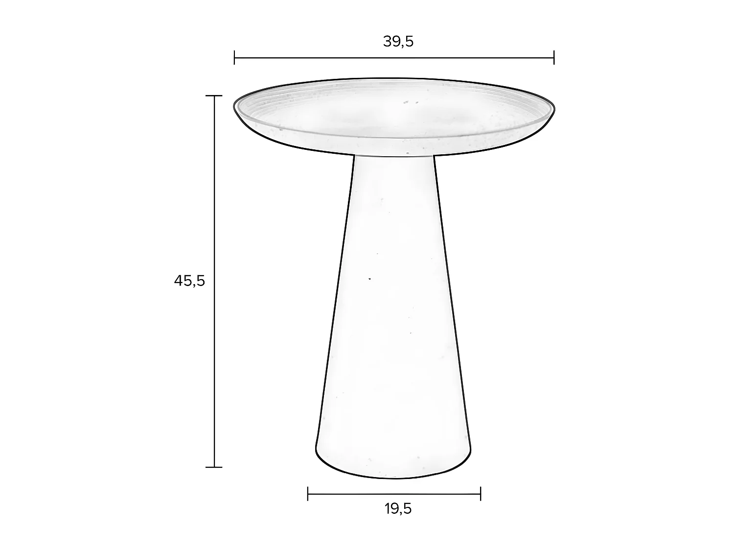 Ringar - Table d'appoint ronde en aluminium ø39,5cm - Vert