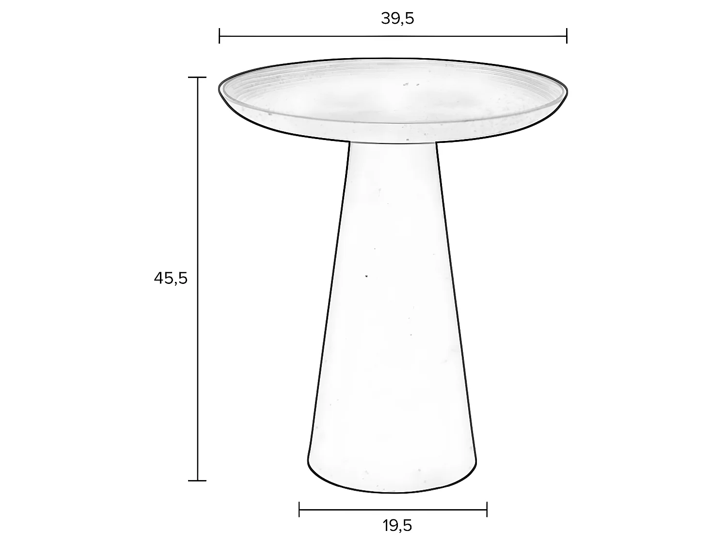 Ringar - Table d'appoint ronde en aluminium ø39,5cm - Vert