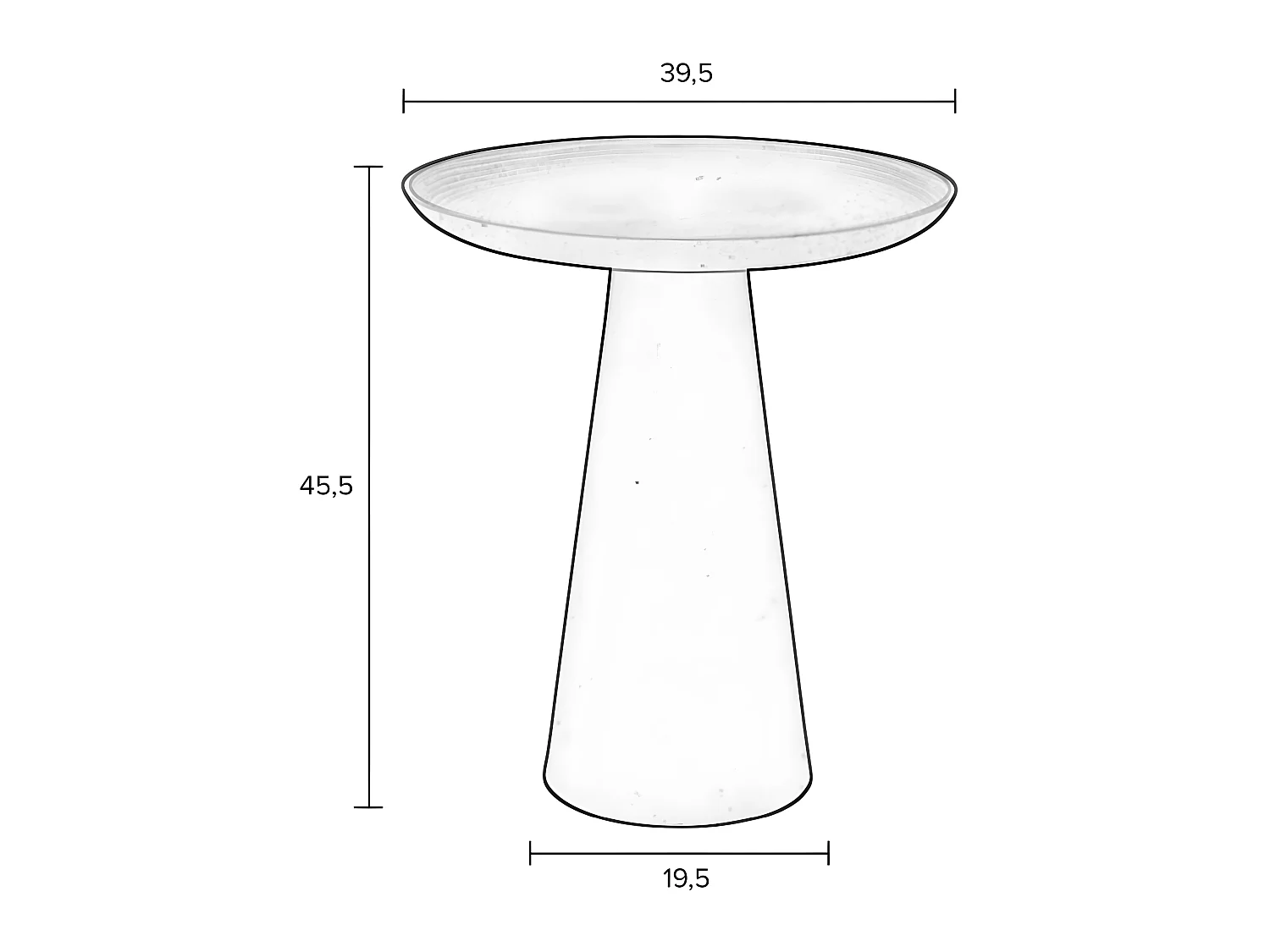 Ringar - Table d'appoint ronde en aluminium ø39,5cm - Bleu