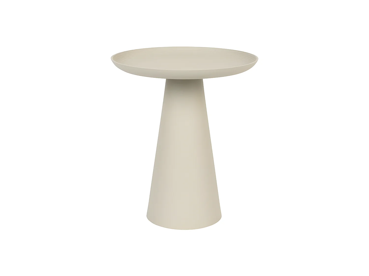 Ringar - Table d'appoint ronde en aluminium ø39,5cm - Blanc ivoire