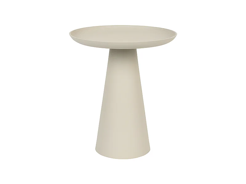 Ringar - Table d'appoint ronde en aluminium ø39,5cm - Blanc ivoire