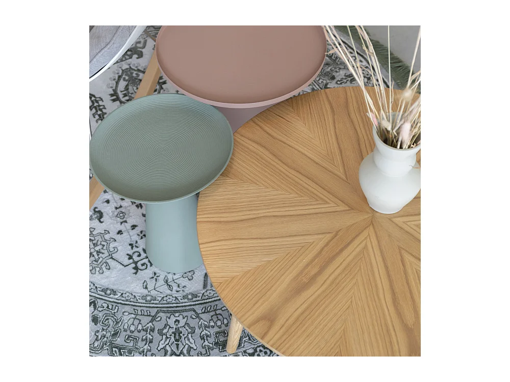 Ringar - Table d'appoint ronde en aluminium ø34,5cm - Vert