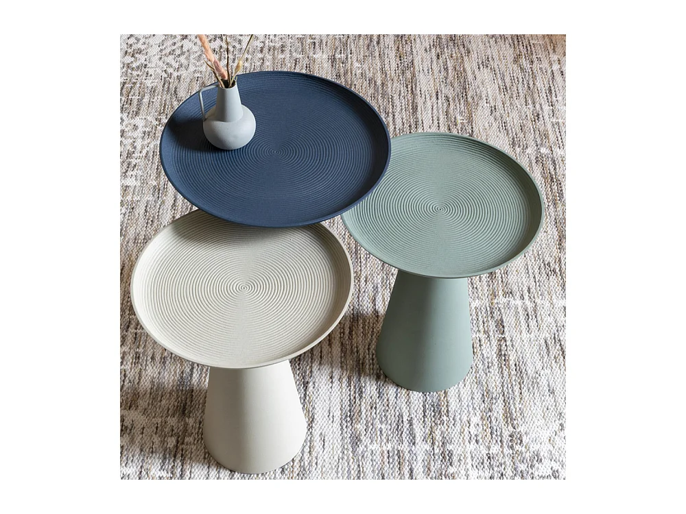 Ringar - Table d'appoint ronde en aluminium ø34,5cm - Vert