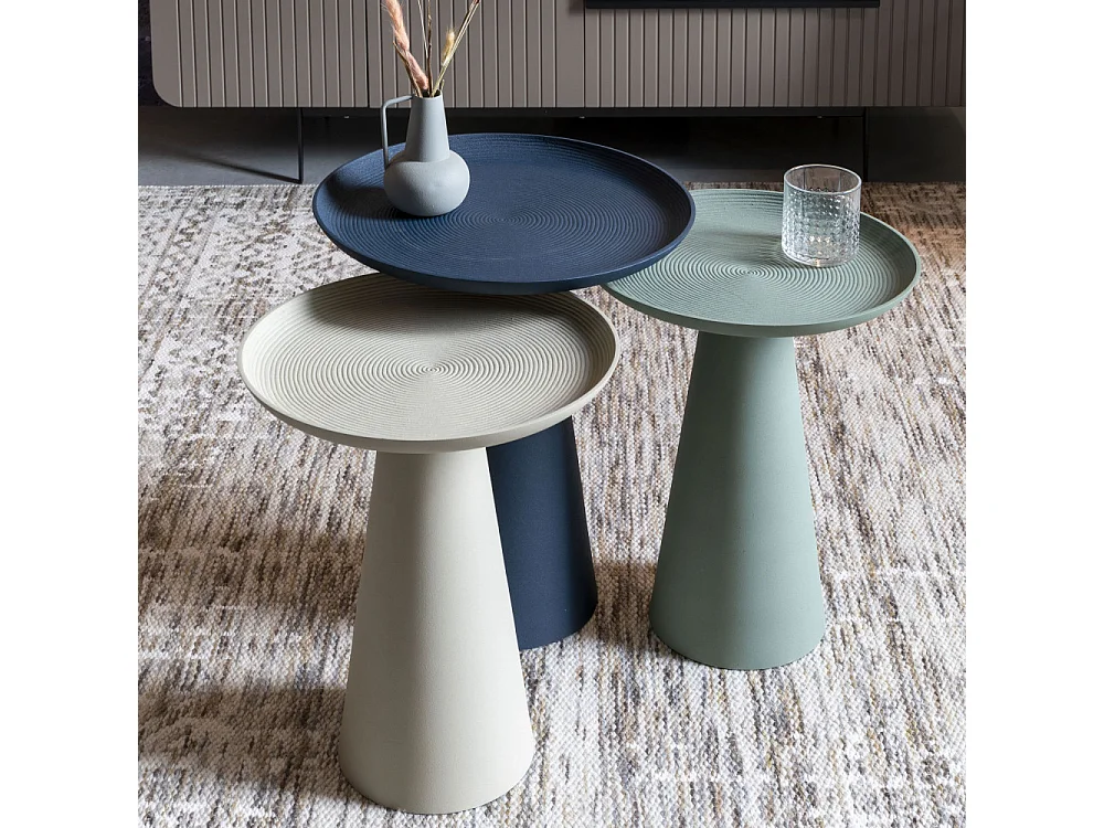 Ringar - Table d'appoint ronde en aluminium ø34,5cm - Vert