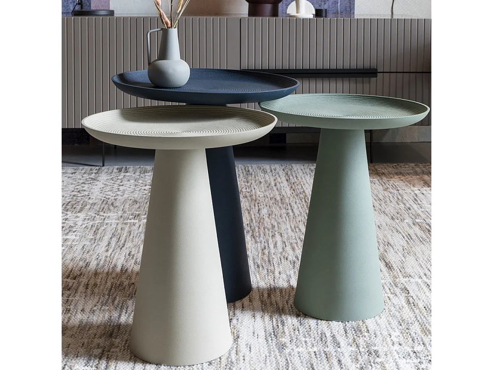 Ringar - Table d'appoint ronde en aluminium ø34,5cm - Vert