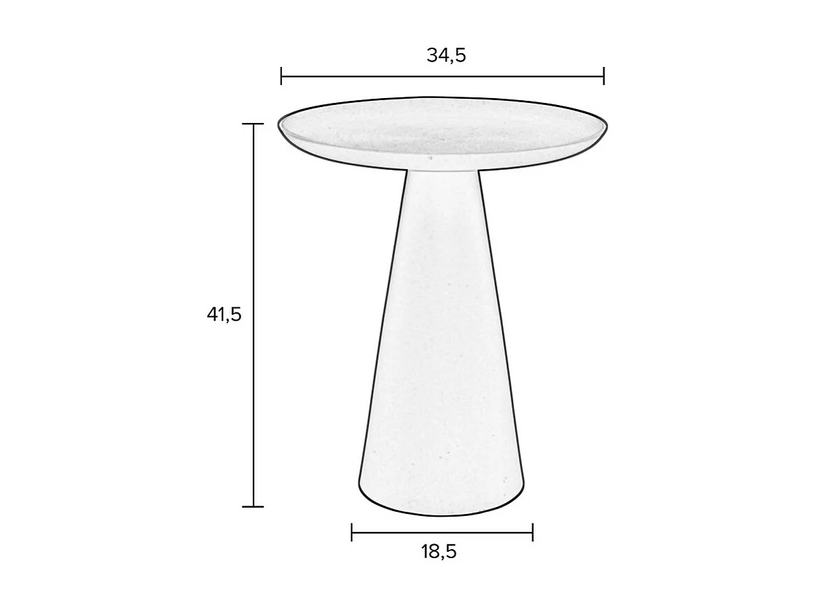 Ringar - Table d'appoint ronde en aluminium ø34,5cm - Vert