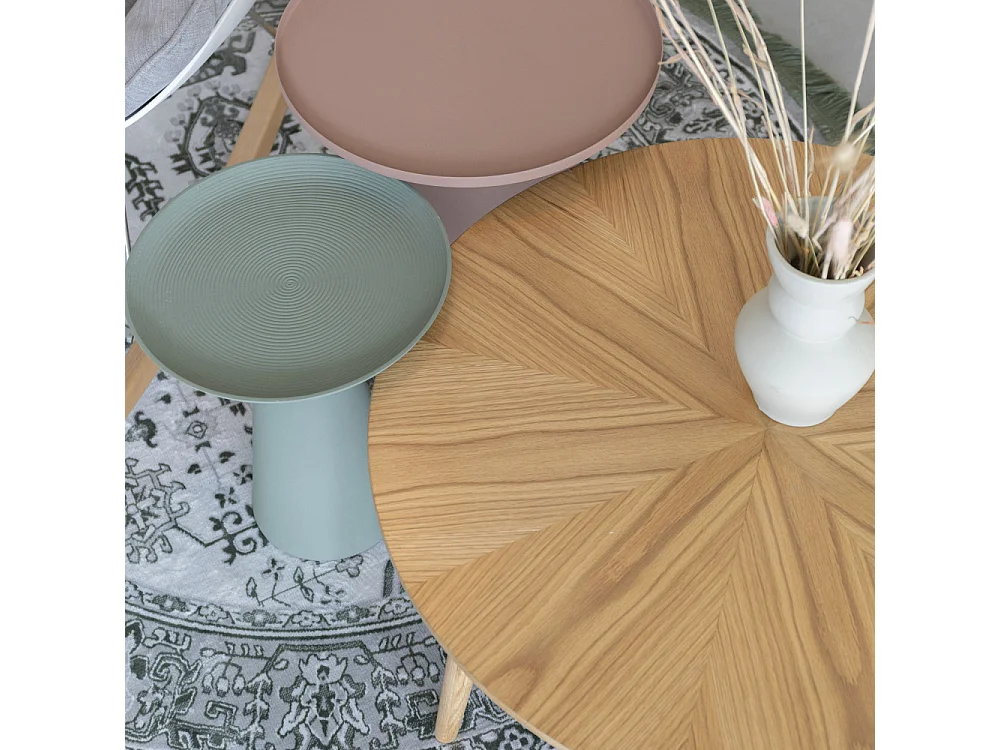 Ringar - Table d'appoint ronde en aluminium ø34,5cm - Vert