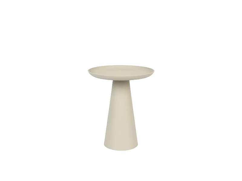Ringar - Table d'appoint ronde en aluminium ø34,5cm - Blanc ivoire