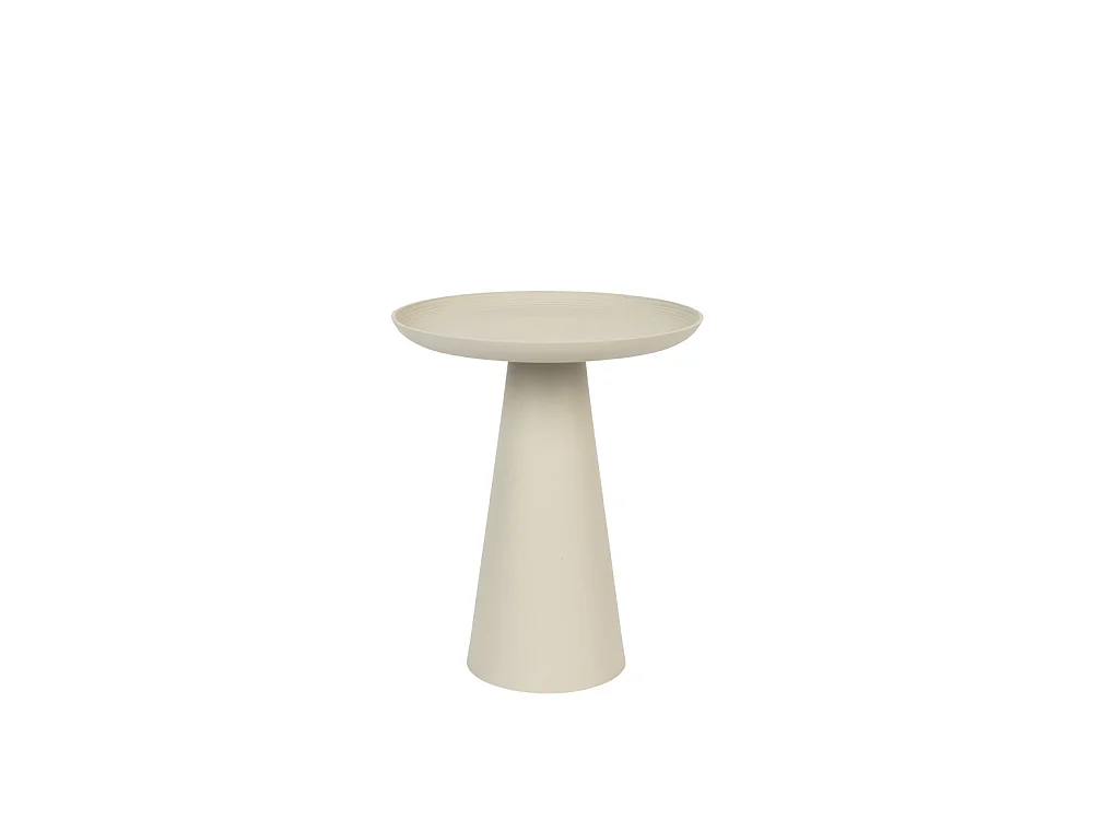 Ringar - Table d'appoint ronde en aluminium ø34,5cm - Blanc ivoire